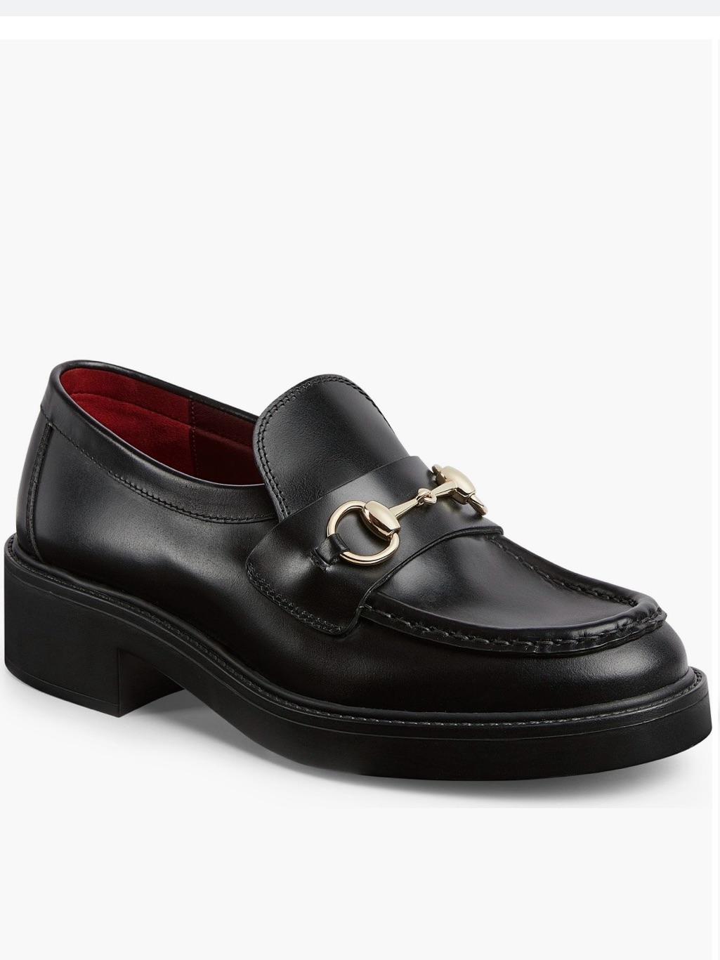 Gucci Black Leather Bit Loafers